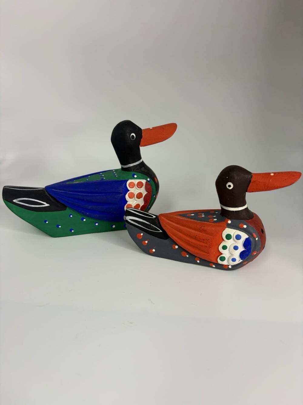 Hand painted Korean Wedding Ducks Lot Of 2